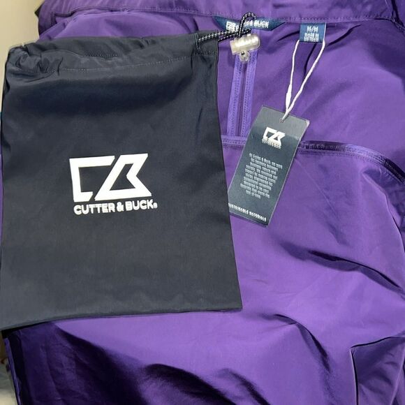 CUTTER & BUCK Charter Eco Recycled Full-Zip Purple Jacket-M NWT! - Picture 8 of 11